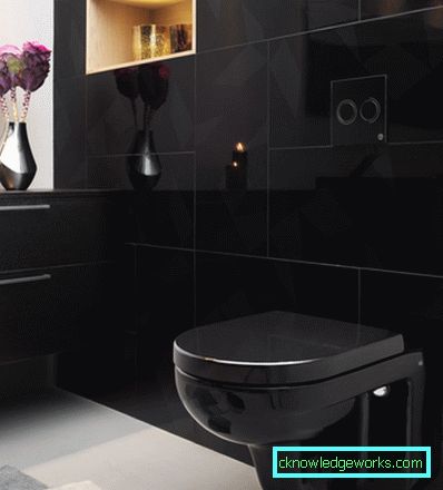 Црни тоалетни чинии: модерен дизајн трендови