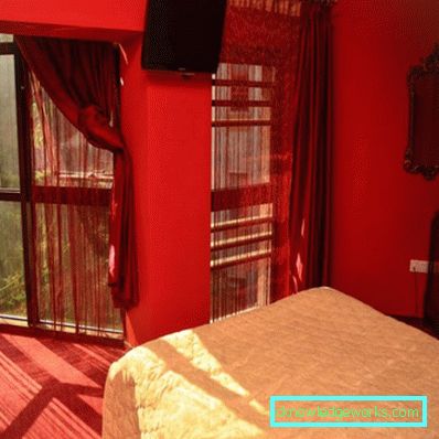 354-црвена спална соба - фото идеи