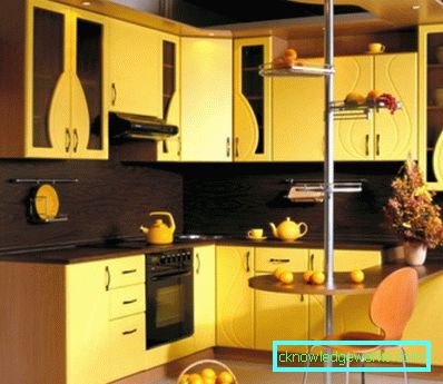 306-Кујна во лимонска боја - 75 фотографии